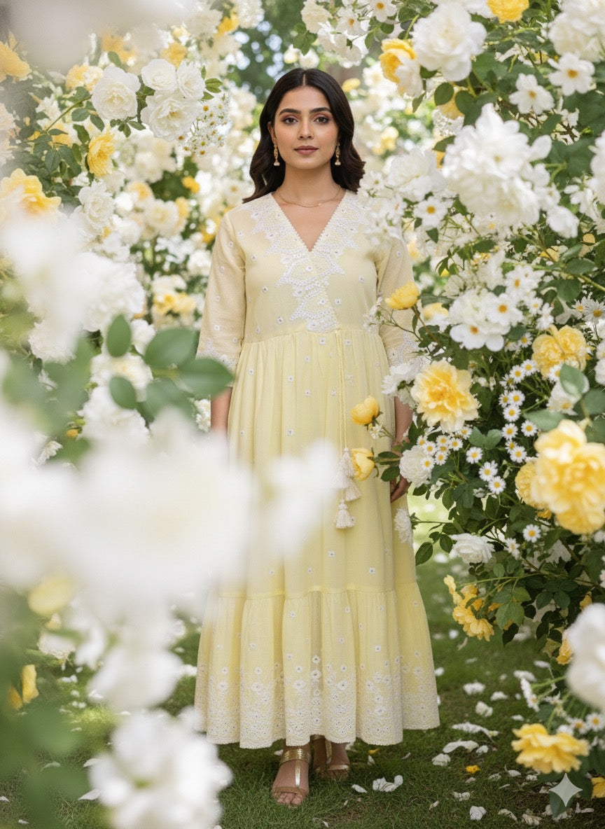 Elnore Women’s Yellow Churidar