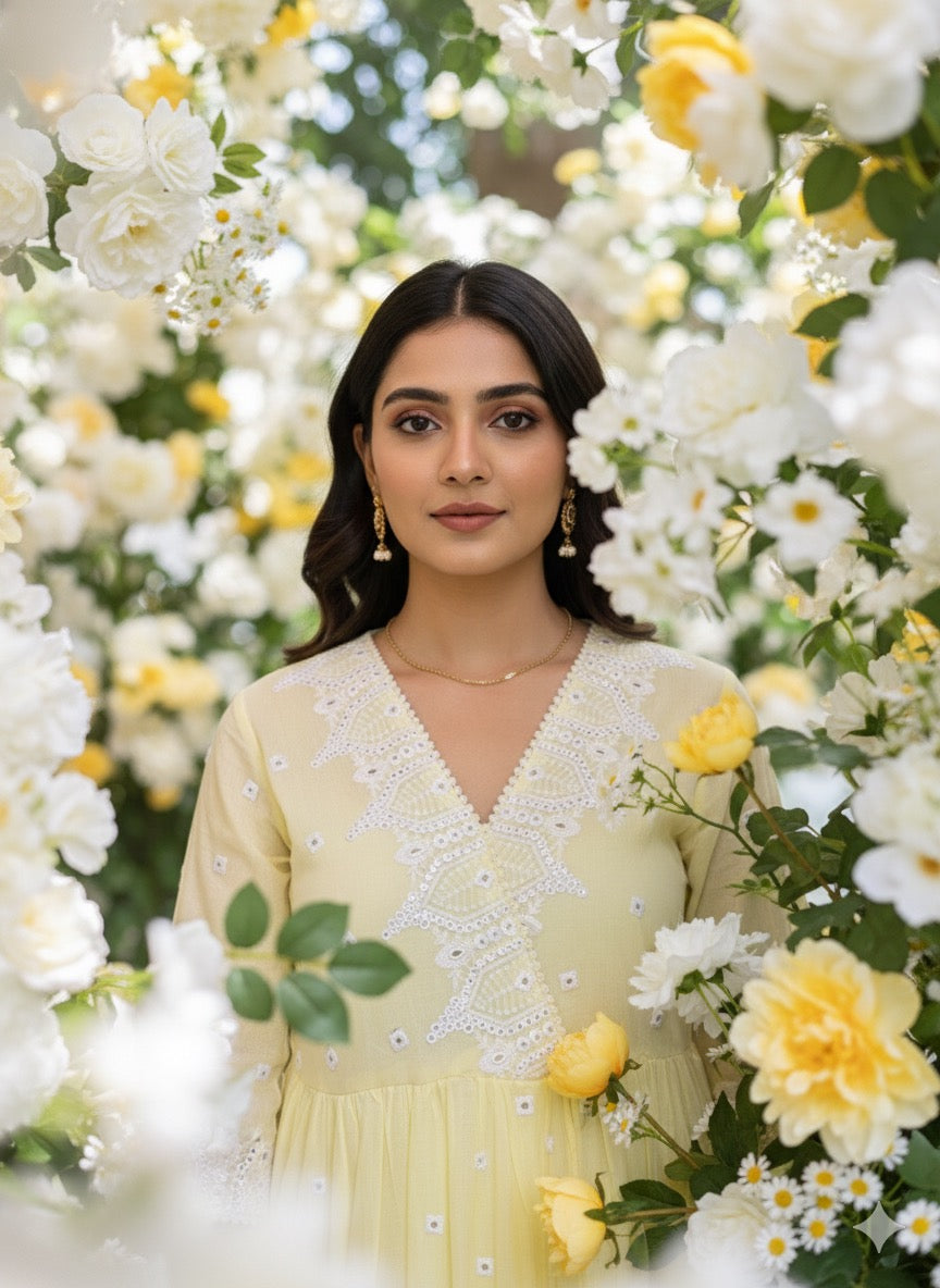 Elnore Women’s Yellow Churidar