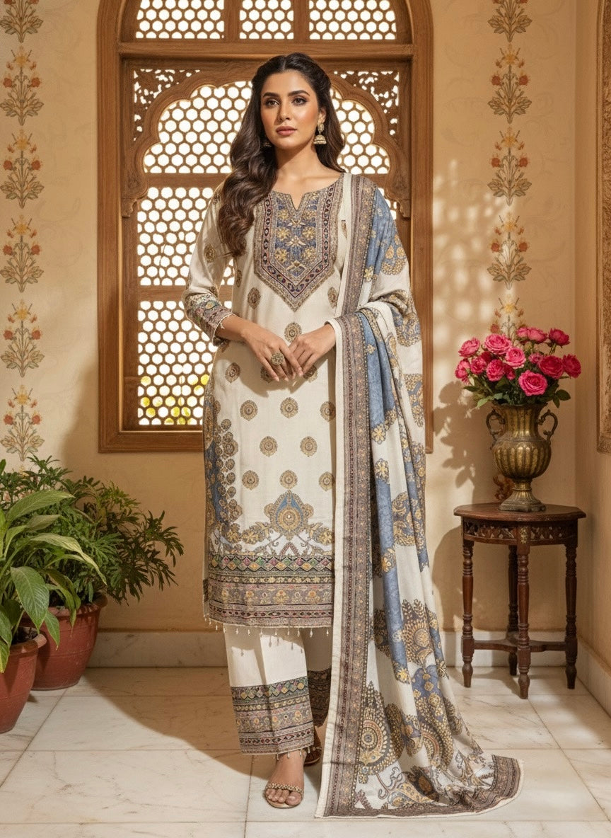 Elnore Pastel Heritage Embroidered Women’s Suit