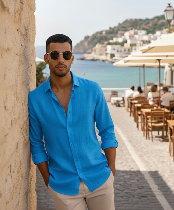 Classic Blue Linen by Elnore